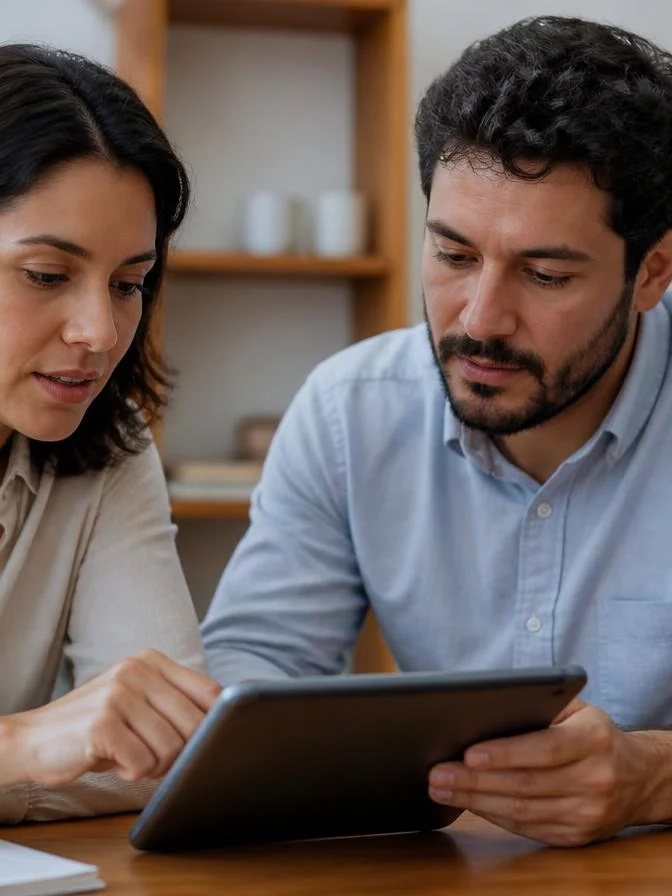 Grupo rindo logo após uma rodada, ainda com as folhas de anotação nas mãos